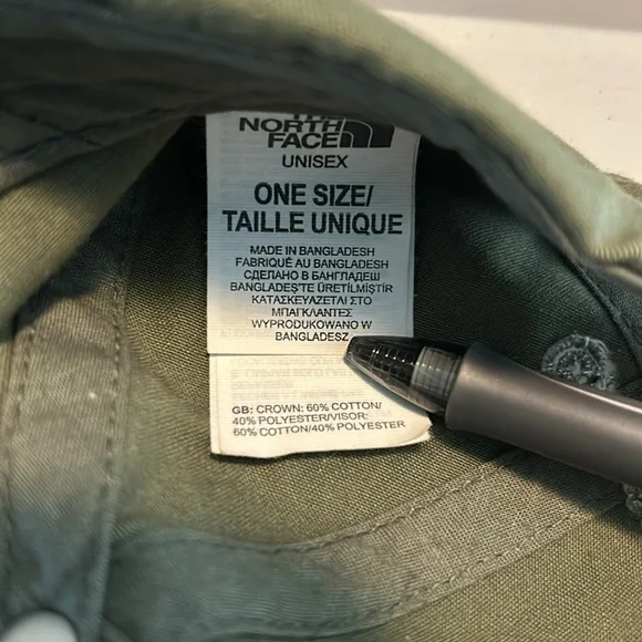 The North Face Olive Green Buckle Adjustment Hat. OSFM - Picture 8 of 8